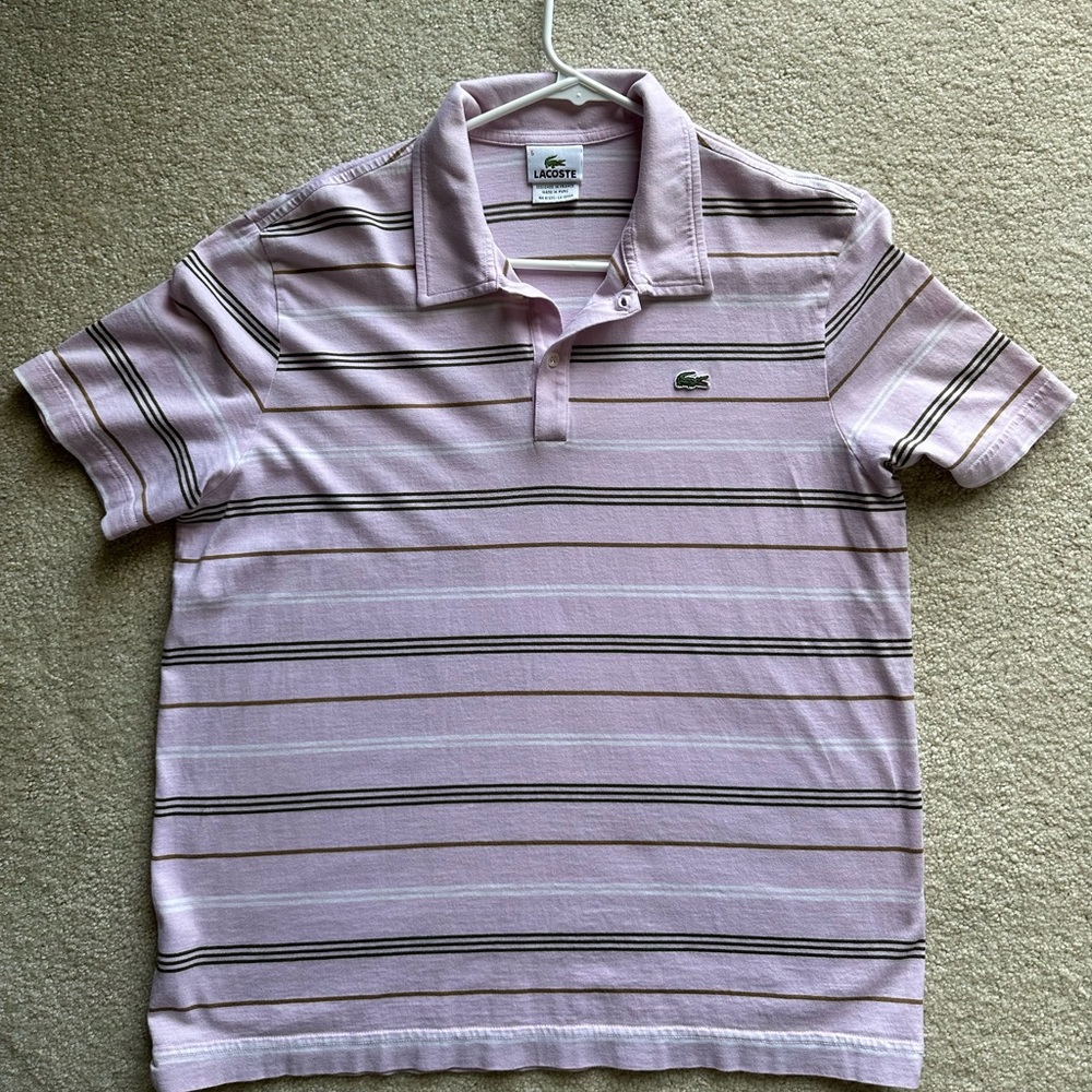 Lacoste striped polo